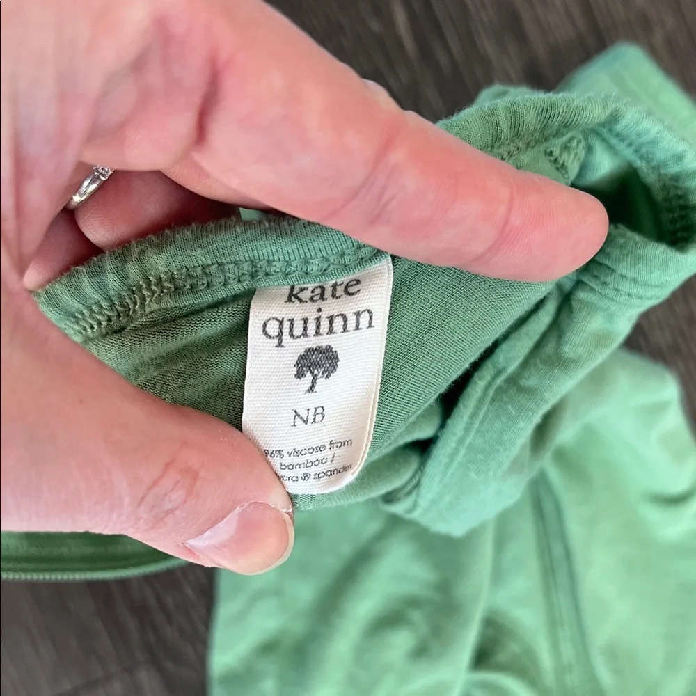 kate quinn Sage Green Kids Footie - Picture 2 of 2